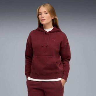 Elevated Essentials Acid Wash Dame Fleece Hættetrøje