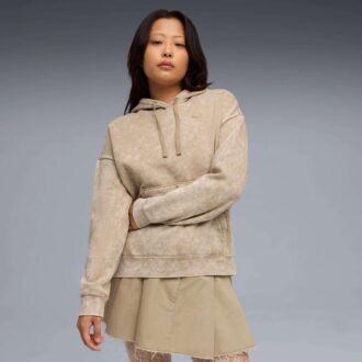 Elevated Essentials Acid Wash Dame Fleece Hættetrøje