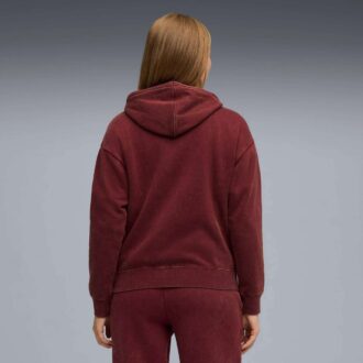 Elevated Essentials Acid Wash Dame Fleece Hættetrøje