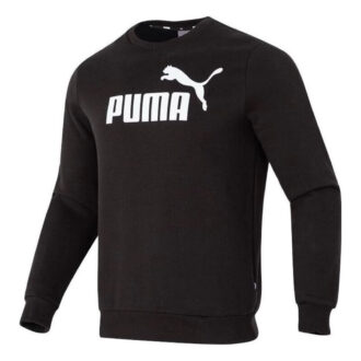 Fleece-pullover med bogstavprint “Sort/Hvid”