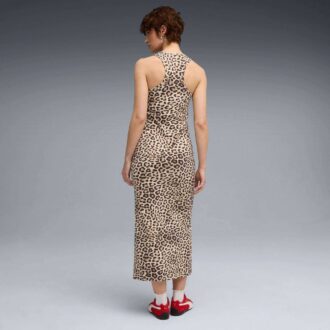Leopard Luxe Slim-kjole med dyreprint til kvinder
