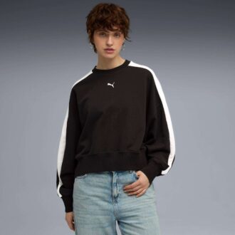 T7 Dame Oversized Sweatshirt med Rund Hals