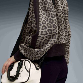 T7 Leopard Luxe Dame Sweatshirt med Dyreprint og Rund Hals