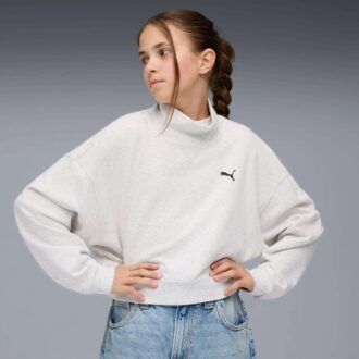 Wardrobe Essentials Big Kids sweatshirt med rund hals Wardrobe Essentials Big Kids sweatshirt med rund hals