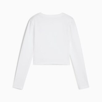 Wardrobe Essentials Dame Cropped Langærmet T-shirt