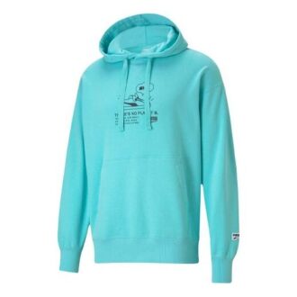 (WMNS) Casual Printing Hoodie Casual Angel Blue