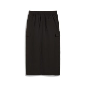 (WMNS) DOWNTOWN Cargo Midi Nederdel “Sort”