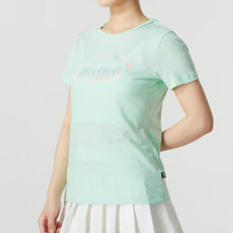(WMNS) Essentials Logo T-shirt “Grøn Sølv”