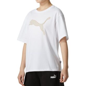 (WMNS) Grafisk Sport T-shirt “Hvid Beige”