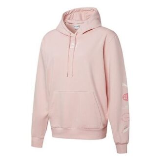 (WMNS) Hættetrøje med lille logo “Lyserød”