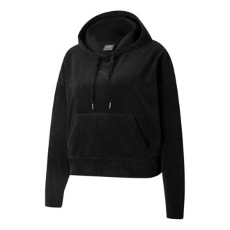 (WMNS) Hendes velour hættetrøje “Sort”