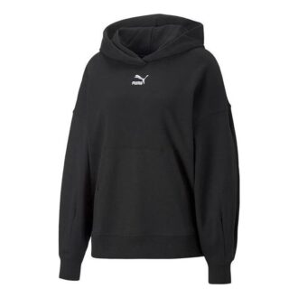 (WMNS) Klassisk Oversized Hættetrøje TR “Sort/Hvid”