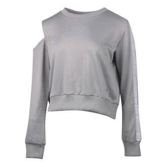 (WMNS) Logo Print Rund Hals Sweatshirt Grå