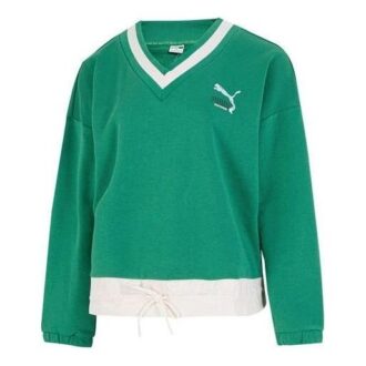 (WMNS) Logo V-hals sweatshirt “Grøn”