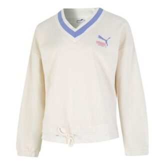 (WMNS) Logo V-hals sweatshirt “Hvid”
