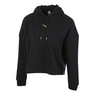 (WMNS) Metallic Nights hættetrøje “Sort guld”