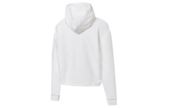 (WMNS) Metallisk Logo Hættetrøje “Hvidguld”