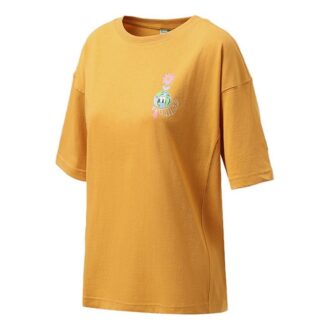 (WMNS) Print Casual Sport Rund Hals Kortærmet Gul