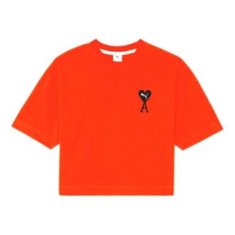(WMNS) x Ami Paris Graphic T-shirt “Orange”