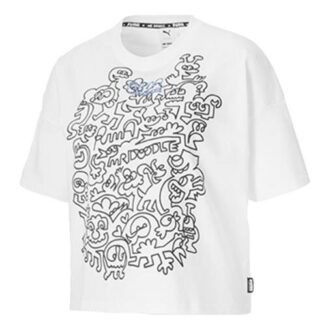 (WMNS) x MR DOODLE Løst Logo Hvid